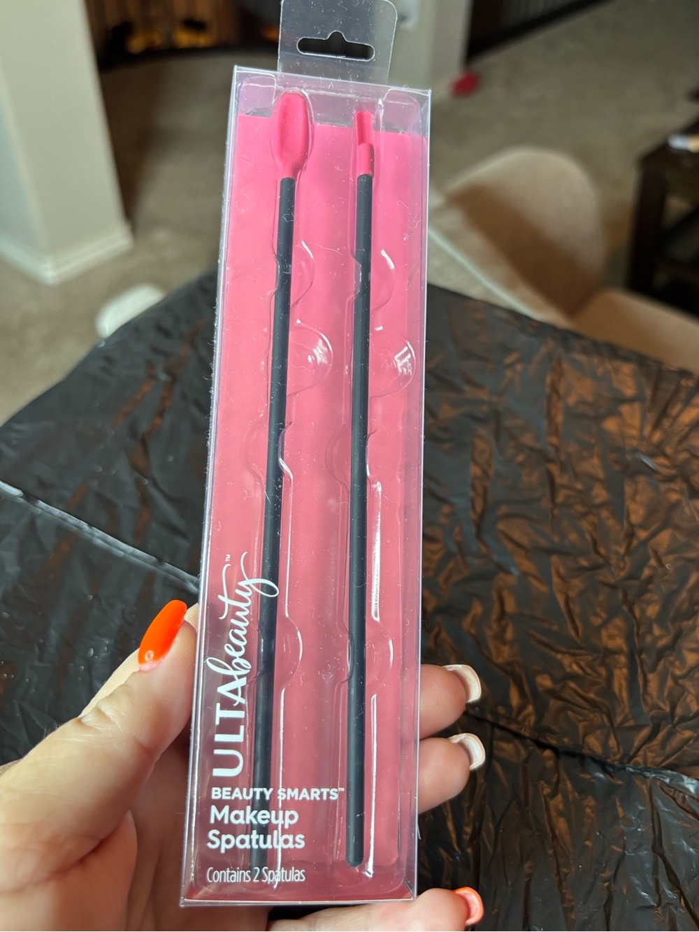 Ulta Beauty Pink and Black Makeup Spatulas Duo Assorted Size Applicators NEW
